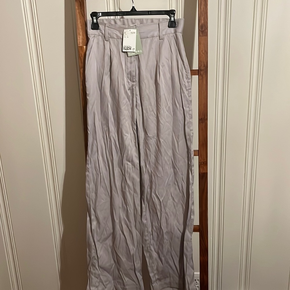 Satin dress pants- brand new!